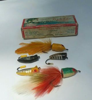 Vintage Heddon Wilder Dilg Antique Fly Fishing Lure.  Heddon Runtie