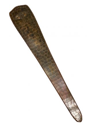 Antique Roycroft Hammered Copper Letter Opener Knife - Arts & Crafts 1920s Mark