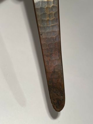 Antique Roycroft Hammered Copper Letter Opener Knife - Arts & Crafts 1920s Mark 2