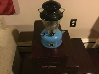 Rare Vintage Sears Roebuck Lantern 7115 Blue Pyrex Globe