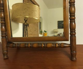 Antique Dresser Vanity Tilt Table Top Mirror Wood 2
