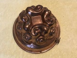Vintage Tin Lined Copper Jello Mold Wall Hanging 2