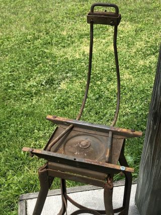 Vintage UHL TOLEDO Tall DRAFTING STOOL Desk Chair INDUSTRIAL Antique MACHINE AGE 3