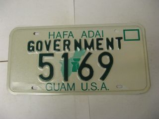 Guam License Plate Government 5169