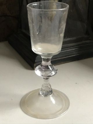 18th C.  Blown Wine Glass