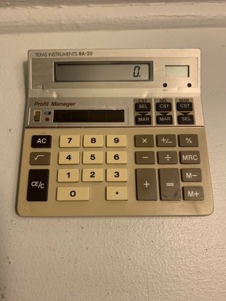 Texas Instruments Ba - 20 Profit Manager Business Calculator | Vintage