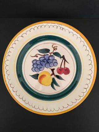 Vintage Stangl Fruit Pattern Yellow Trim 9 3/8 " Luncheon Plate