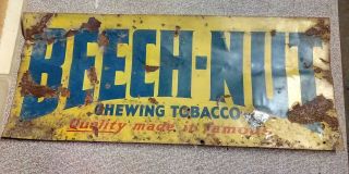 Vintage Antique Beech - Nut Tobacco Tin Sign/