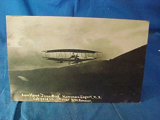 1908 Aviation History Rppc W Glenn Curtiss,  " June Bug " Aeroplane