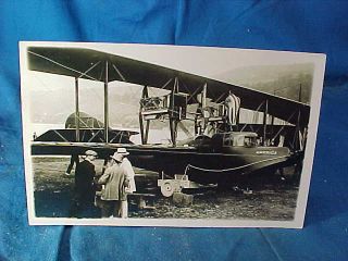 Early 20thc Aviation History Rppc W Glenn Curtiss,  Flying Boat America