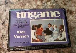 The Ungame Kids Version Self - Expression Game 1983 Vintage Vinyl Travel Case