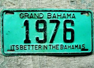 Grand Bahama Bahamas License Plate Tag 1977 :the Only Year With Slogan
