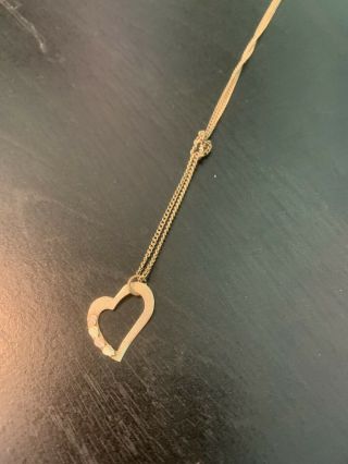 Vintage Tiny 10k Black Hills Gold Heart On 14k Gold Filled 18 " Necklace