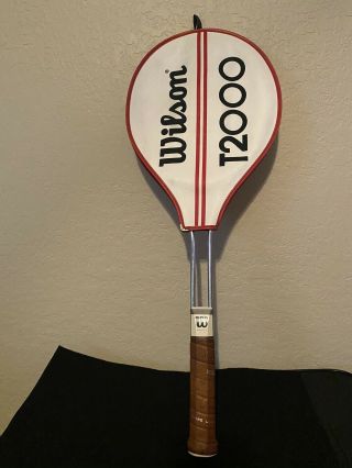 Vintage Wilson T - 2000 Tennis Racquet With Case