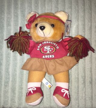 Vintage Old Stock 1998 Nfl San Francisco 49ers Cheerleader Bear Plush L@@k