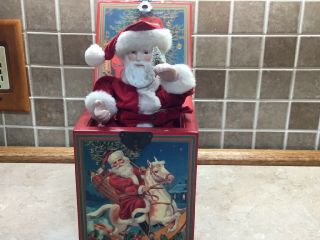 St.  Nicholas Circa 1910 Musical Jack In The Box Vintage Limited Edition Enesco