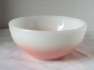 Vintage Rare Fire King Pink And White Ombre Bowl Soup Cereal / Chili 14