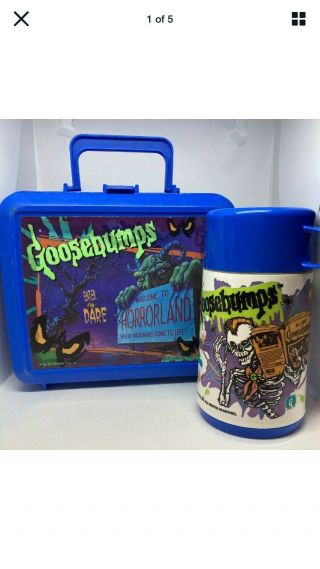 Vintage Rare 1995 Goosebumps Welcome To Horrorland Lunch Box With Thermos