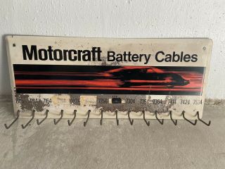 Motorcraft Battery Cable Display Rack Autolite Sign Ford