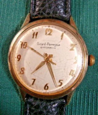 Vintage Girard Perregaux Gyromatic 17j 10k Gold Filled Watch
