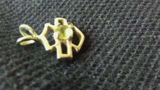 Harley Davidson Gold Pendant (10k Gold Made By Stamped) (peridot Stone)