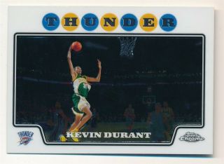 Kevin Durant 2008/09 Topps Chrome 2nd Year Card 156 Thunder Nets $150,