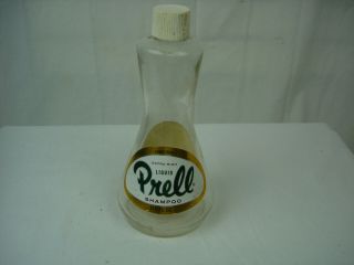 Vintage Prell Shampoo Glass Bottle 1970 