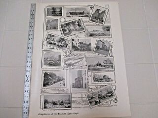 Vintage Historic Brooklyn Ny Poster Compliments Of The Brooklyn Daily Eagle