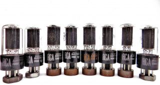 8 Vintage Rca 6w6gt Black Plates Vacuum Tubes.  All For One Money,