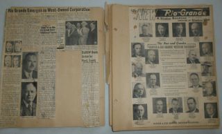 Rio Grande Railroad Scrapbook Pages1948 To 1959 Newspaper Articles Photos Stock
