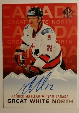 2019 - 20 Ud Sp Authentic Patrick Marleau Team Canada Great White North Auto Ssp