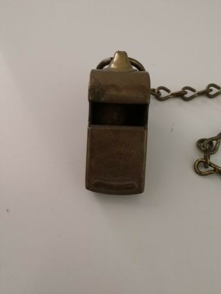 Vintage ACME Thunderer N.  S.  Meyer,  Inc.  ARMY NAVY EQUIPMENT Whistle from England 2