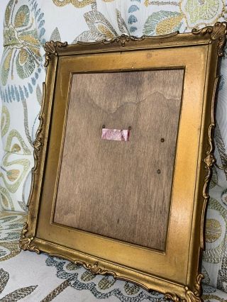 Vintage Metal Brushed Gold Color 5x7 Photo Frame Wood Back With Reversible Hinge