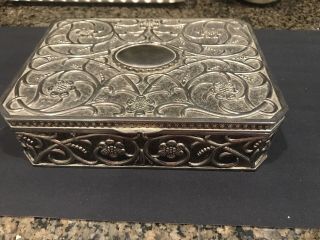 Vintage Godinger Silver Plate Victorian/art Nouveau Jewelry Box 9 1/4 X 7 Velvet
