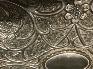 Vintage Godinger Silver Plate Victorian/Art Nouveau Jewelry Box 9 1/4 x 7 Velvet 3