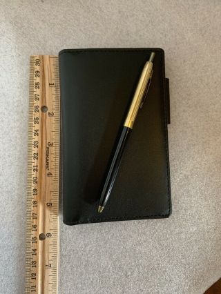 Vintage Leather Pocket Size Day - Timer With Pen