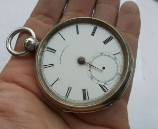 Antique 2 " Waltham American Watch Co.  Key Wind Pocket Watch Wm.  Ellery Civil War