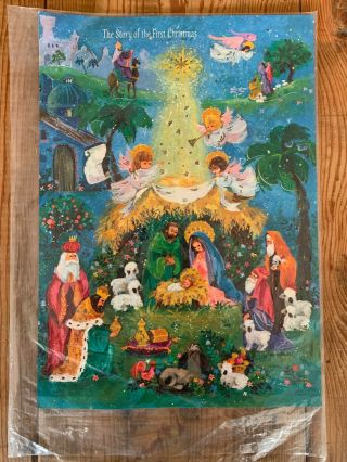 Vintage The Story Of The First Christmas Hallmark Advent Calendar B Pascolini