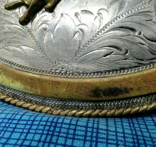 Vintage Bull Rider Belt Buckle - Montana Silversmiths - German Silver.  TWY010 3