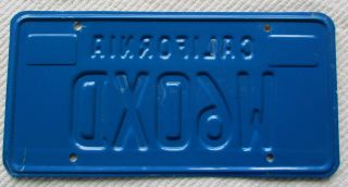 1980 California (blue base) Amateur Ham Radio License Plate W6OXD 2
