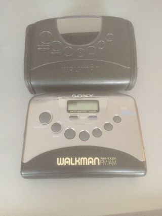 Vintage Sony Walkman Wm - Fx251 Radio & Cassette Player W/case And