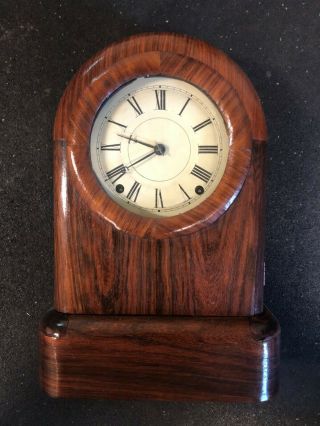 Seth Thomas Antique Mantle Clock,  Wood,  Pendulum,  Chime,  And Looks Great.