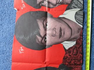 THE MONKEES - VINTAGE LARGE WALL POSTER - 1960 ' S - CONCERT POSTER? - DAVEY JONES - WOW 3