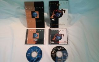 Descent,  Descent Ii By Interplay - 2 Vintage Pc Cd - Rom Games With Manuals