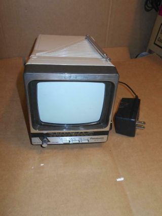 Vintage 1984 Panasonic Tr - 5110t 5 Inch Screen Portable Travel Television Tv