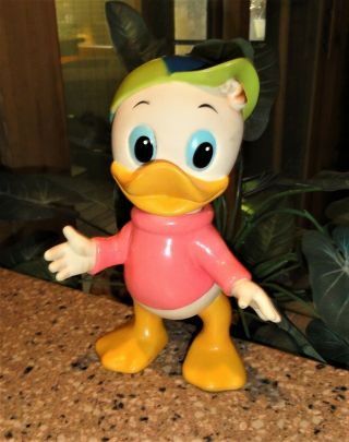 Vintage Walt Disney Productions Donald Duck Nephew Rubber Figure Squeak Toy