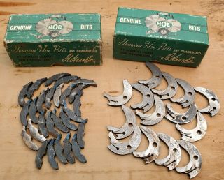 Vintage Hoe Bits.  40 Count Saw Bits.  Corley & R.  Hoe & Co.  Inc.  In 2 Boxes