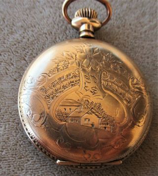 Antique 1899 Elgin Ladies Gold Filled Hunting Case Pocket Watch