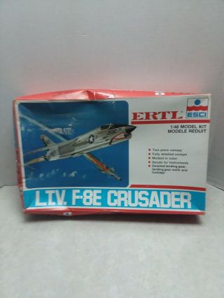 Vintage Ertl L.  T.  V.  F - 8e Crusader 1:48 Model Kit