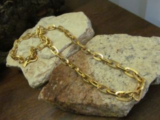 Vintage Kenneth Lane Gold Tone Long Link Chain Necklace